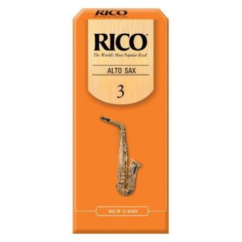 Rico Alto Saxophone Reeds, Strength 3.0, 25-pack (RI-RJA2530)