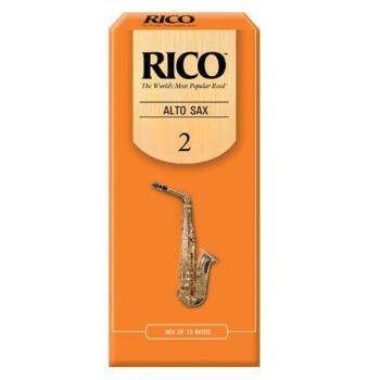 Rico Alto Saxophone Reeds, Strength 2.0, 25-pack (RI-RJA2520)