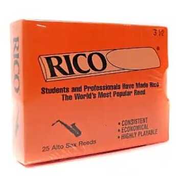 Rico Alto Saxophone Reeds, Strength 3.5, 25-pack (RI-RJA2535)