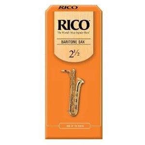 Rico Baritone Saxophone Reeds, Strength 2.5, 25-pack (RI-RLA2525)