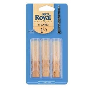 Rico Royal Bb Clarinet Reeds, Strength 1.5, 10-pack (RI-RCB1015)