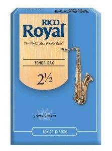 Rico Royal Tenor Saxophone Reeds, Strength 2.5, 10-pack (RI-RKB1025)