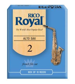Rico Royal Alto Saxophone Reeds, Strength 2.0, 10-pack (RI-RJB1020)