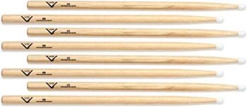 Vater Hickory Drumstick Prepack 4-pair - 5B - Nylon Tip (2-pack) Value (VA-VH5BN4-4P)